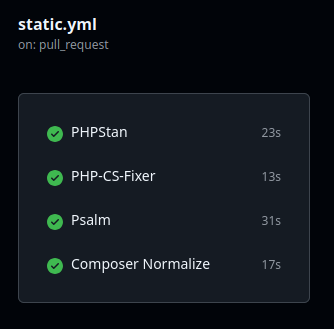 Statique check CI existant