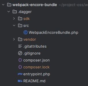Résultat du dagger init avec SDK PHP