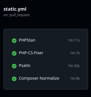 Statique check CI